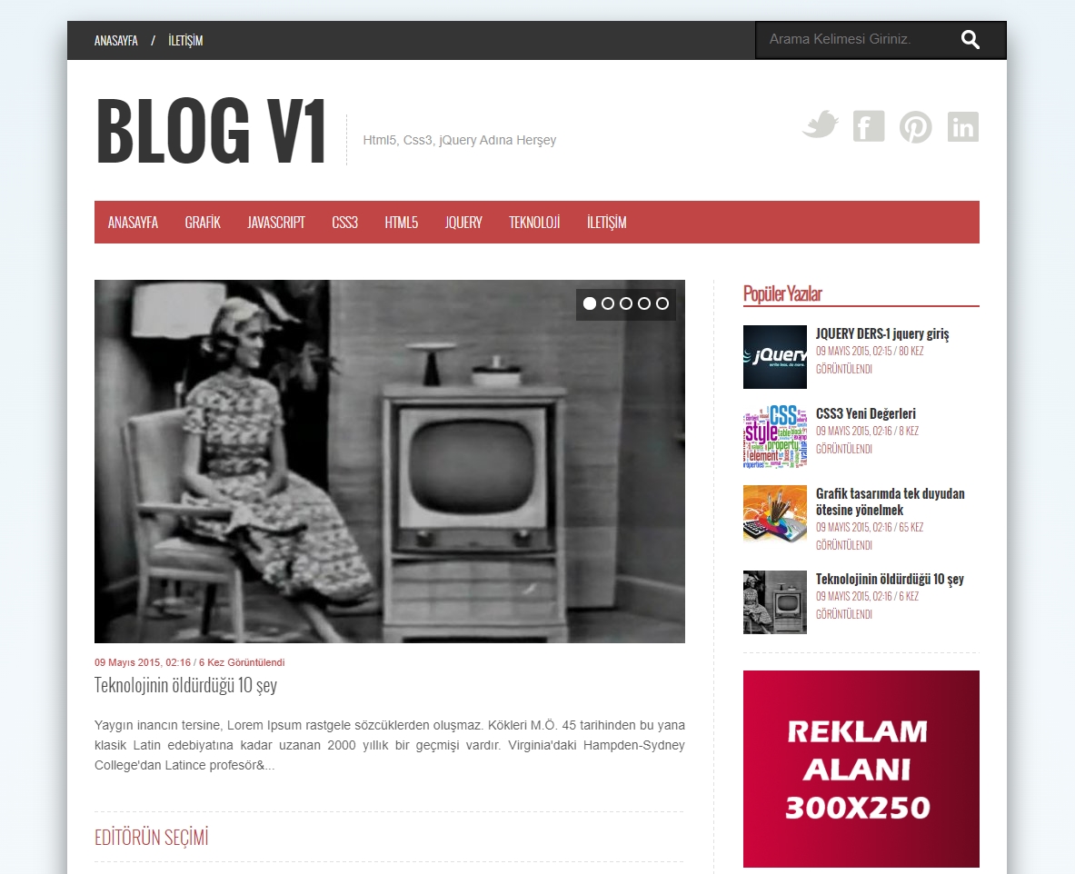 Blog V1 Web Site